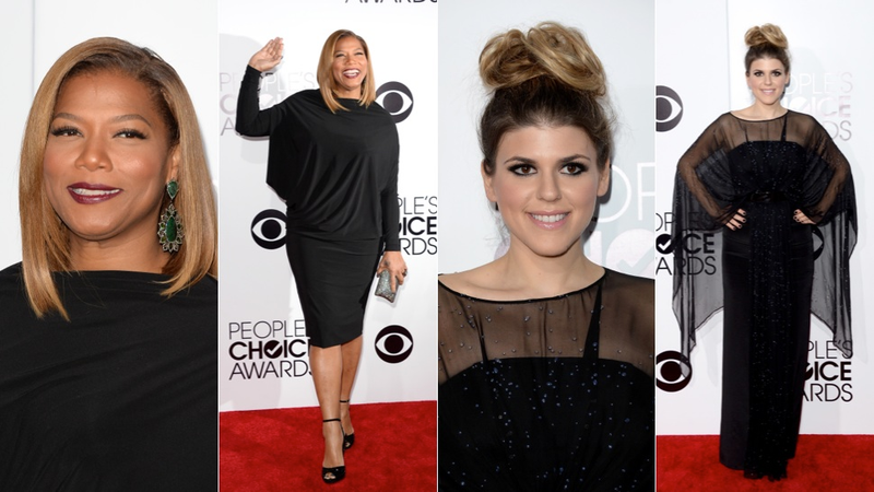 Illustration for article titled Cute Dresses, Hideous Hair and Innerboob at the People's Choice Awards